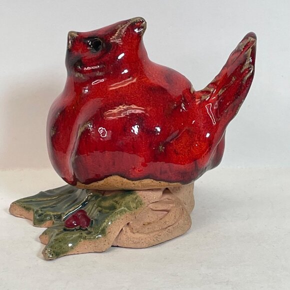 Bonnie Meyer Day Clay Sculpture Cardinal Original 3.5 x 3 x 3.5 Inches B DAY 83 - Picture 2 of 10